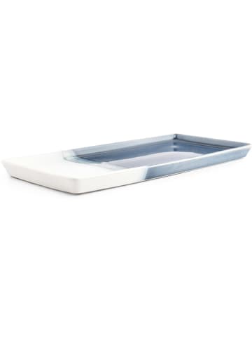 Salt and Pepper Servierplatte ''Flow'' in Dunkelblau/ Weiß - (L)14 x (B)32 cm