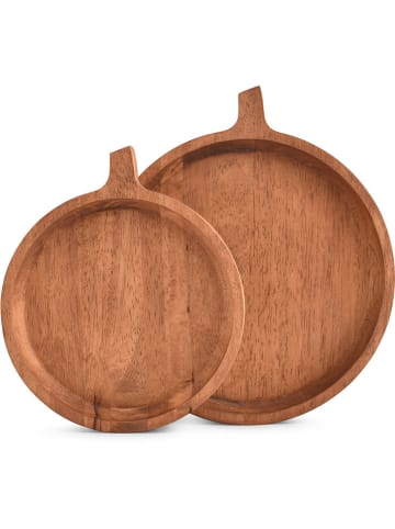 Salt and Pepper Taca "Chop" w kolorze brązowym - wys. 3,5 x Ø 25 cm