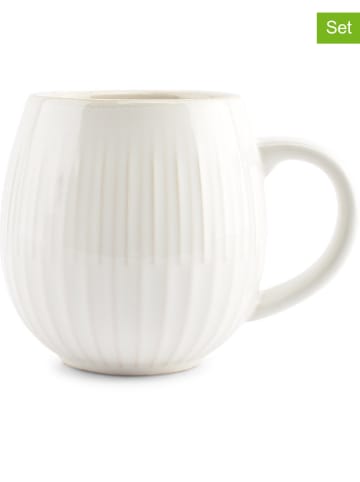 Salt and Pepper 4er-Set: Jumbotassen ''Eclipse'' in Weiß/ Beige - 500 ml