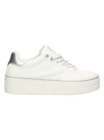 Claudia Ghizzani Plateau-Sneakers in Weiß/ Silber