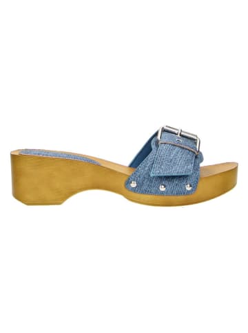 Claudia Ghizzani Slippers lichtblauw