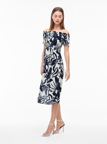 Vila Kleid in Weiß/ Dunkelblau