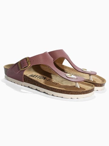 BAYTON Leren teenslippers "Mercure" oudroze