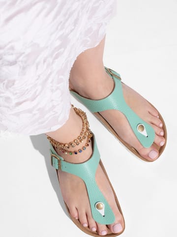 BAYTON Leder-Zehentrenner "Mercure" in Mint