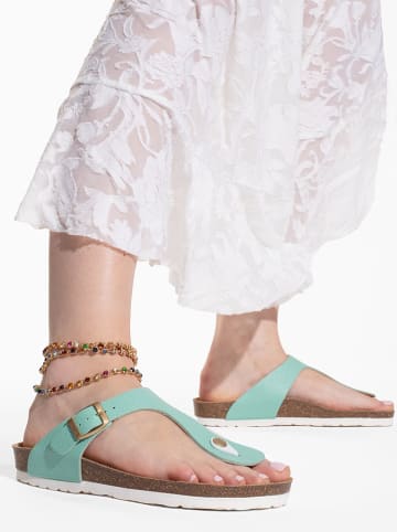 BAYTON Leder-Zehentrenner "Mercure" in Mint