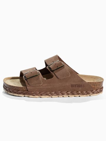 BAYTON Leder-Pantoletten "Benalla" in Braun
