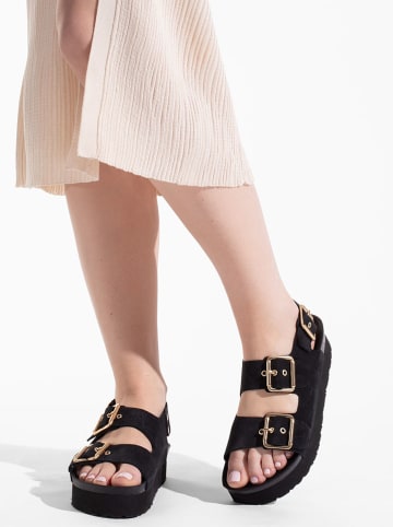 BAYTON Leren sandalen "Rosa" zwart