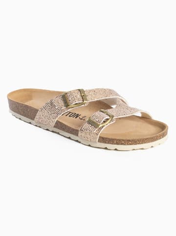 BAYTON Leder-Pantoletten "Cleo" in Gold