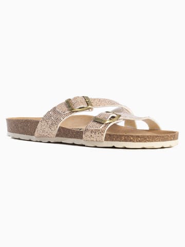 BAYTON Leder-Pantoletten "Cleo" in Gold