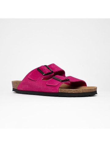 BAYTON Leder-Pantoletten "Atlas" in Fuchsia