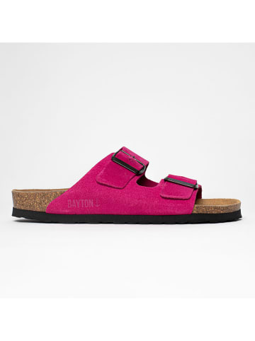 BAYTON Leder-Pantoletten "Atlas" in Fuchsia