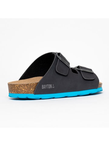 BAYTON Leren slippers "Atlas" antraciet