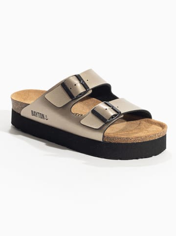 BAYTON Leder-Pantoletten "Edith" in Beige