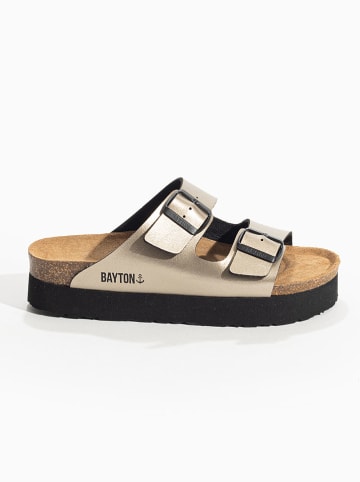 BAYTON Leder-Pantoletten "Edith" in Beige