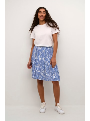 Kaffe Rok blauw/wit