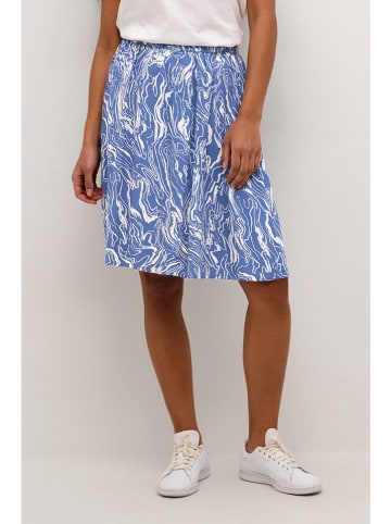 Kaffe Rok blauw/wit