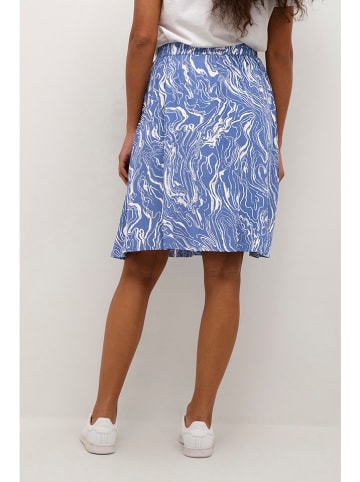 Kaffe Rok blauw/wit