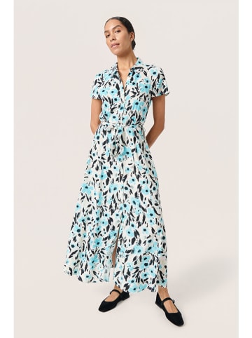 Soaked in Luxury Jurk crème/zwart/turquoise