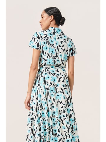 Soaked in Luxury Jurk crème/zwart/turquoise