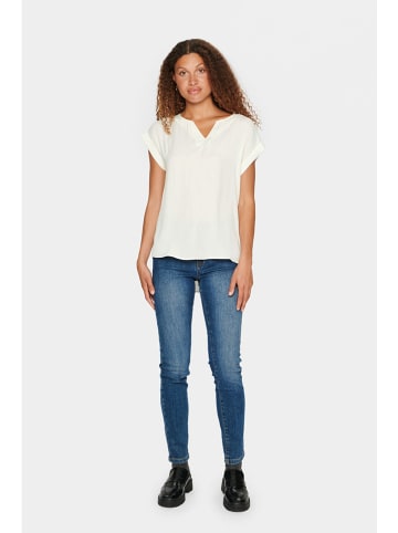 SAINT TROPEZ Bluse in Creme