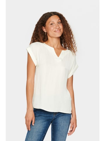 SAINT TROPEZ Bluse in Creme
