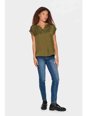 SAINT TROPEZ Blouse olijfgroen