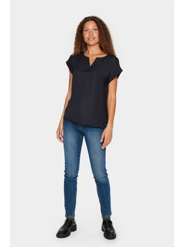 SAINT TROPEZ Bluse in Schwarz