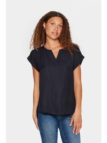 SAINT TROPEZ Bluse in Schwarz