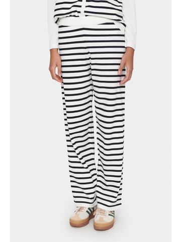 SAINT TROPEZ Stoffhose in Weiß/ Schwarz