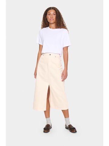 SAINT TROPEZ Jeans-Rock in Creme