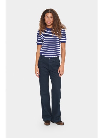 SAINT TROPEZ Sweter w kolorze granatowo-białym