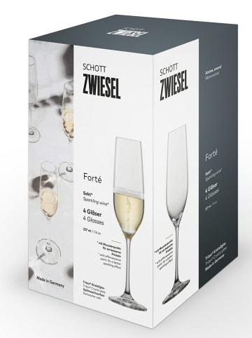 Schott Zwiesel 4-delige set: champagneglazen "Forte" - 227 ml
