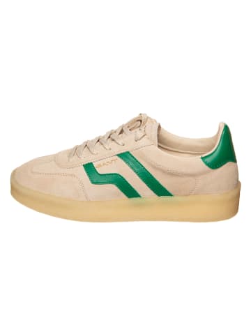 GANT Footwear Leder-Sneakers "Dreamy" in Beige/ Grün