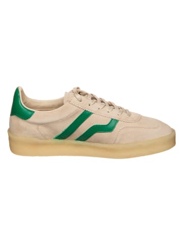 GANT Footwear Leder-Sneakers "Dreamy" in Beige/ Grün