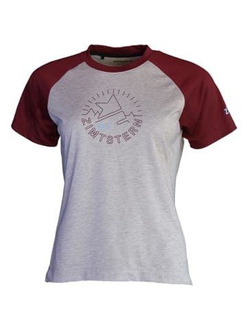 Zimtstern Fahrradshirt "Pure Flowz" in Grau/ Rot