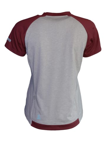 Zimtstern Fahrradshirt "Pure Flowz" in Grau/ Rot