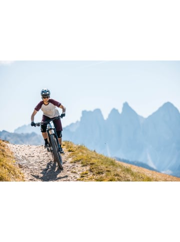 Zimtstern Fahrradshirt "Pure Flowz" in Grau/ Rot