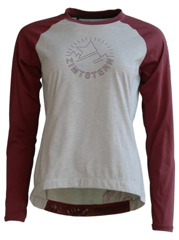 Zimtstern Fahrradshirt "Pure Flowz" in Grau/ Rot