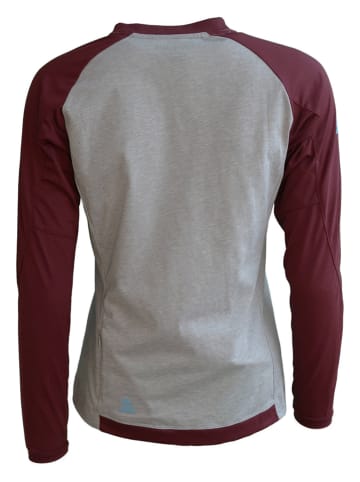 Zimtstern Fahrradshirt "Pure Flowz" in Grau/ Rot