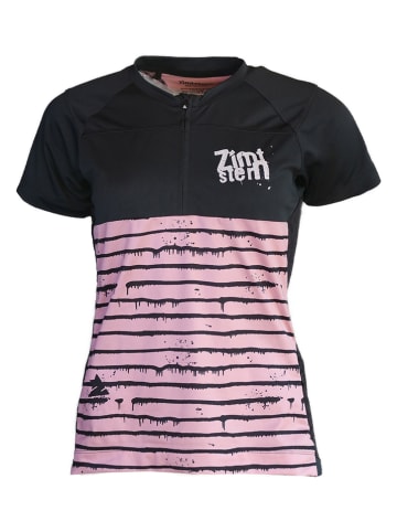 Zimtstern Fahrradshirt "TechZonez" in Schwarz/ Rosa