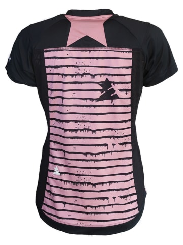 Zimtstern Fahrradshirt "TechZonez" in Schwarz/ Rosa