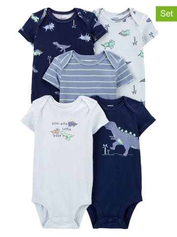 carter's 5er Set: Bodys in Blau