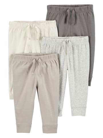 carter's 4er-Set: Sweathosen in Beige/ Grau