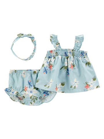 carter's 3-delige outfit turquoise/meerkleurig