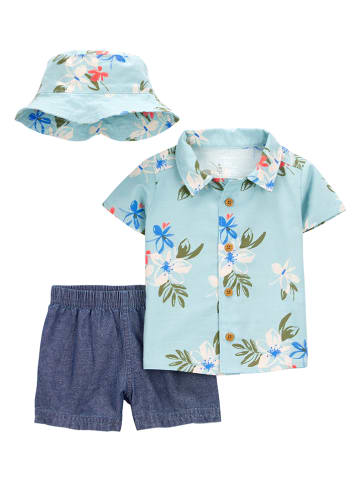 carter's 3-delige outfit blauw/lichtblauw