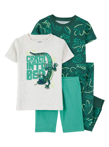 carter's 2er-Set: Pyjamas in Creme/ Grün