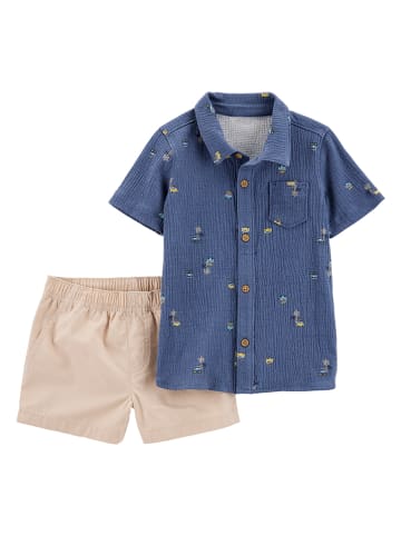 carter's 2tlg. Outfit in Blau/ Beige