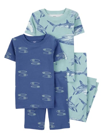 carter's 2er-Set: Pyjamas in Blau/ Türkis