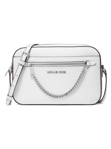 Michael Kors Skórzana torebka w kolorze białym - 24 x 16,5 x 5 cm