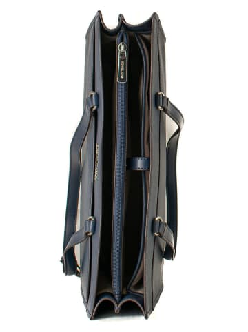 Michael Kors Leren schoudertas donkerblauw - (B)37 x (H)28 x (D)12 cm